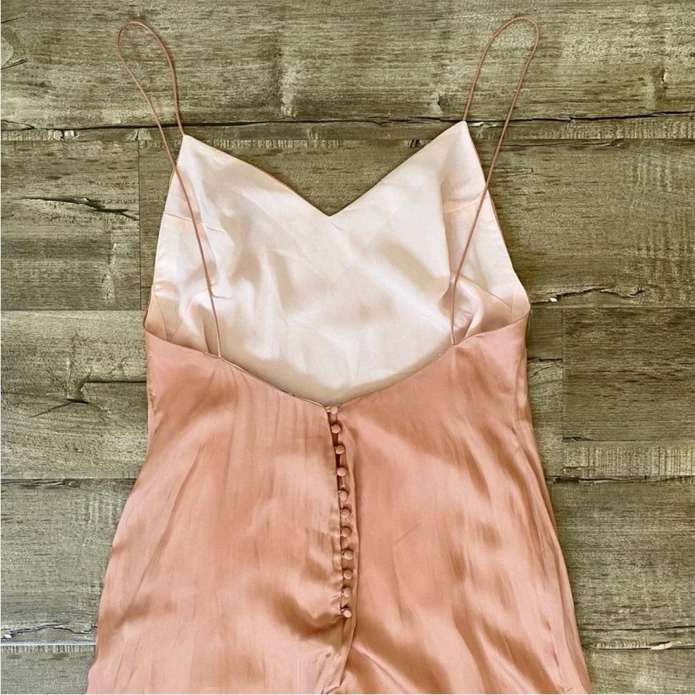 Lovers + Friends The Slip Dress Satin Maxi Nude 8 - Picture 5 of 8